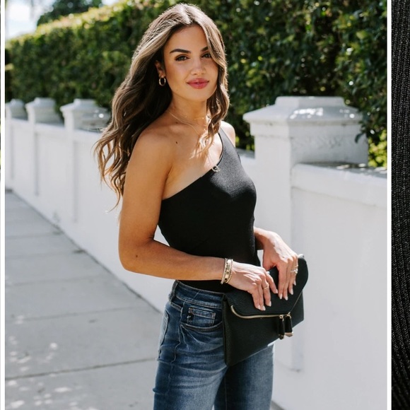 Black Off The Shoulder Bodysuit - Picture 3 of 5